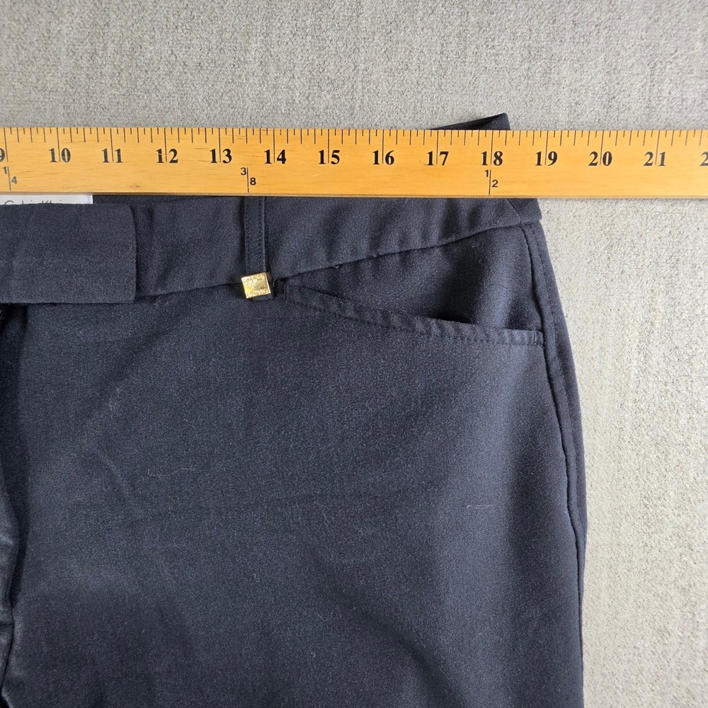Calvin Klein Dress Pants Women 16 Black Wide Leg Stretch Professional Office - Picture 6 of 16